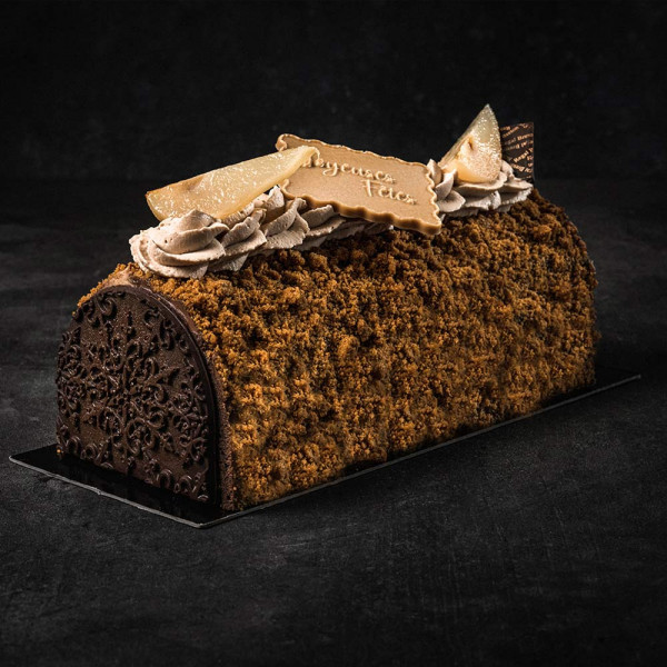 Poire Spéculoos- Bûche Pâtissière - Noël - Au Régal Breton - Auray